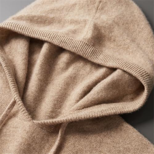 Rfmfkkg Men's Cashmere Sweater Ready-to-Wear Hooded Knitted Pullover Long Sleeved Casual Sports Jumper4