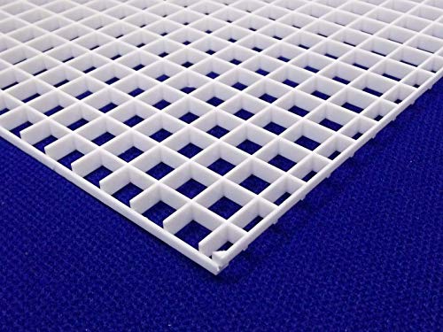 1/2' (12mm) White Grid Divider EggCrate Louvre 23.5' x 11.5' for Aquarium Lighting Nominal Size AZM
