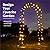 SCENDOR Wedding Arch Garden Arbor Curved Metal Enduring Iron Garden Arch Trellis for Climbing Plants Outdoor Ceremony 95.3 in x 45 in x 14 in
