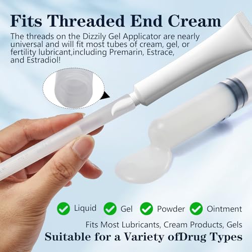 Image of 20 Pcs Disposable Vaginial Cream Applicator, with Dosage Markings Fit to Most Lub, Cream, or Gels