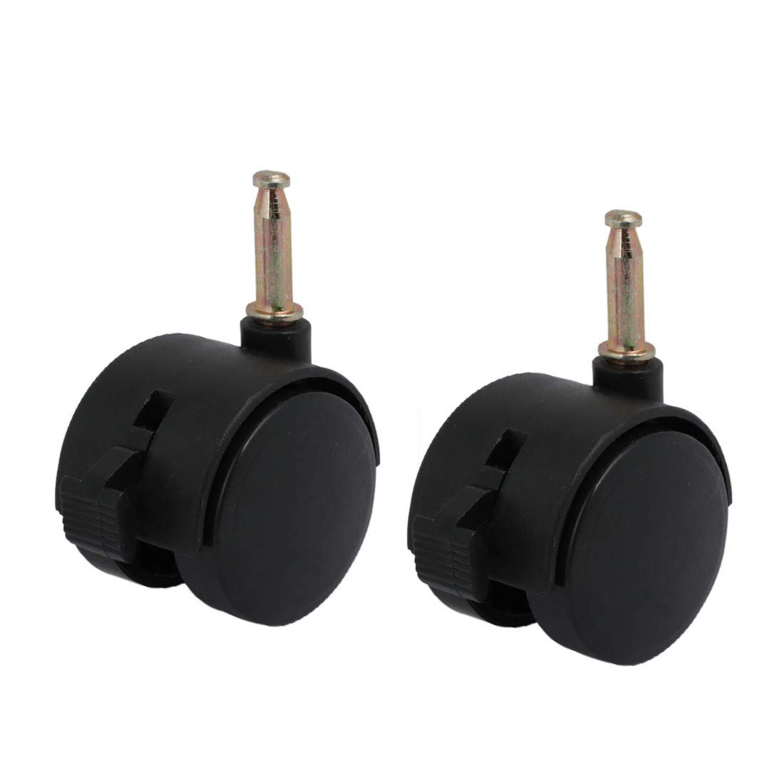 New Lon0167 2pcs 1.8-inch Featured Dia 6.5mm Stem reliable efficacy Swivel Brake Caster Wheel Black for Crib(id:0a1 00 c8 a0f)