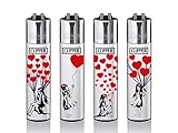 Original Clipper Feuerzeug Clipper® - Street Art #4-4er Set - inkl. exkl. CKS Filtertip