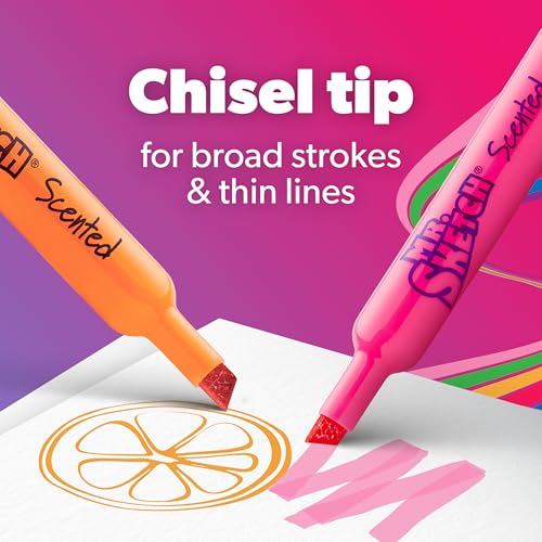 mr sketch scented markers chisel tip marker assorted colors 22 count