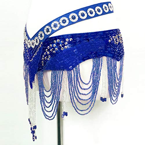 oshhni Cinto para Fantasia Ajustável de Lantejoulas Corrente Dança Do Ventre Saia Quadril Lenço Cint