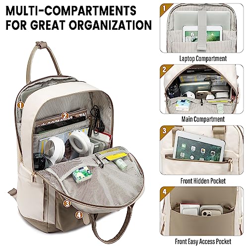 Image of LOVEVOOK Laptop Backpack for Women Girls, 15.6 Inch Waterproof Computer Backpack Student School Cute Bookbag Computer Bag