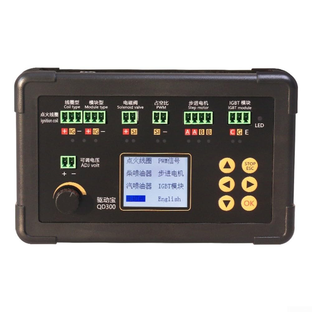 Probador de bobina de encendido QD300, QD300 QDB-2A 3A IGBT Probador de bobina de ignición automotriz, Impulsión y prueba motores paso a paso en ralentí, Motores paso a paso de instrumentos