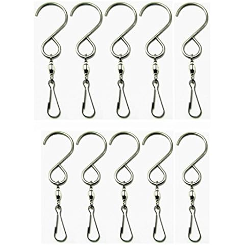 sunreek ™ 5 PCS/10 PCS Glatte Spinning Windspielen Haken Clips für Aufhängen Drehen Spirale Schwanz Kristall Twistern Party Supply Cover