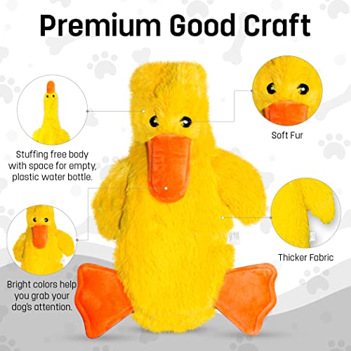 FGA MARKETPLACE Duck Flat NO Stuffing NO Squeak Plush Dog Toy - Image 3