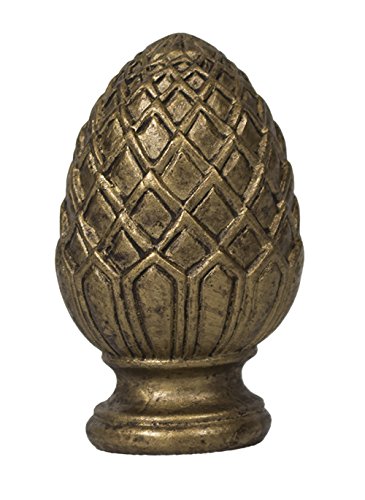 Image of Urbanest Pineapple Lamp Finial, 2-inch Tall, Antique Gold