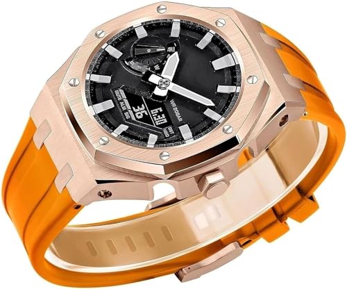 Bracelet en caoutchouc et boîtier de montre en métal pour réparer et personnaliser GA2100