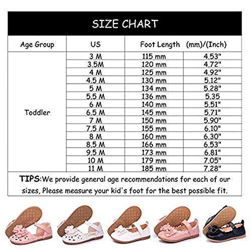 Sapatos de igreja Meckior Infantil Menina Mary Jane Ballerina sem cadarço Vestido de princesa Dança
