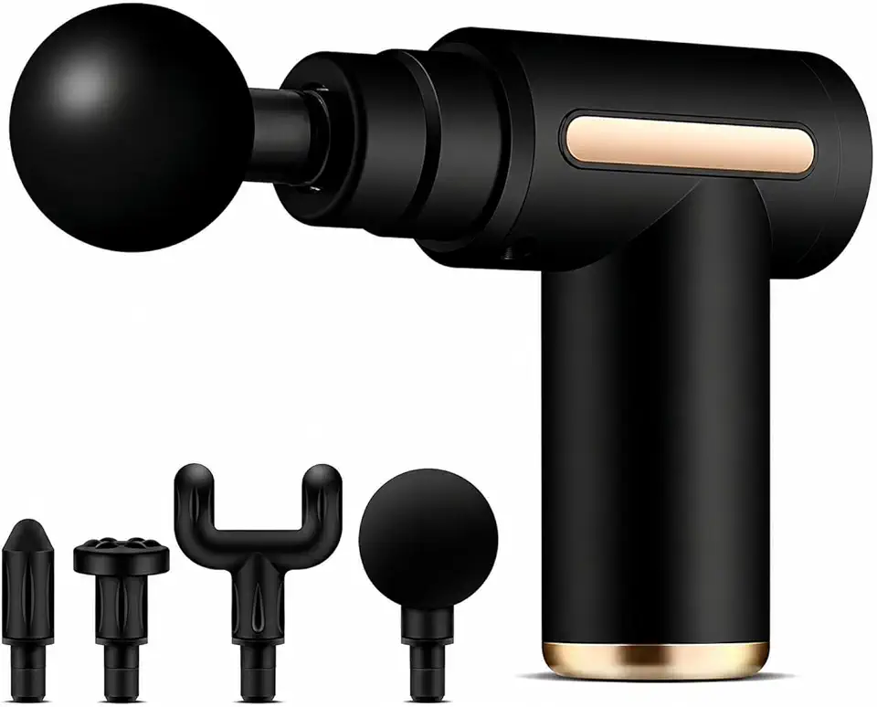 Massageador Muscular Elétrico Portátil com 4 Pontas USB (Cores Variadas)