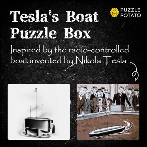 PUZZLE POTATO - Tesla’s Boot - Escape Room Spiel - Puzzle Box - Knobelspiel für Erwachsene - Brainteaser Geschenkbox
