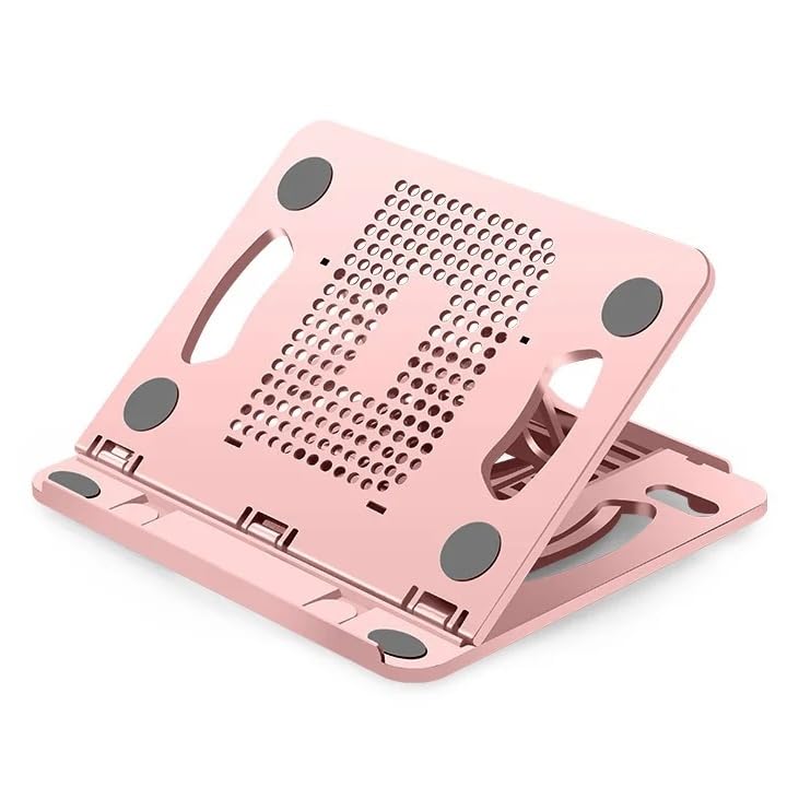 Soporte for portátil portátil y rosa ideal para teletrabajo y escritorios juveniles reducidos