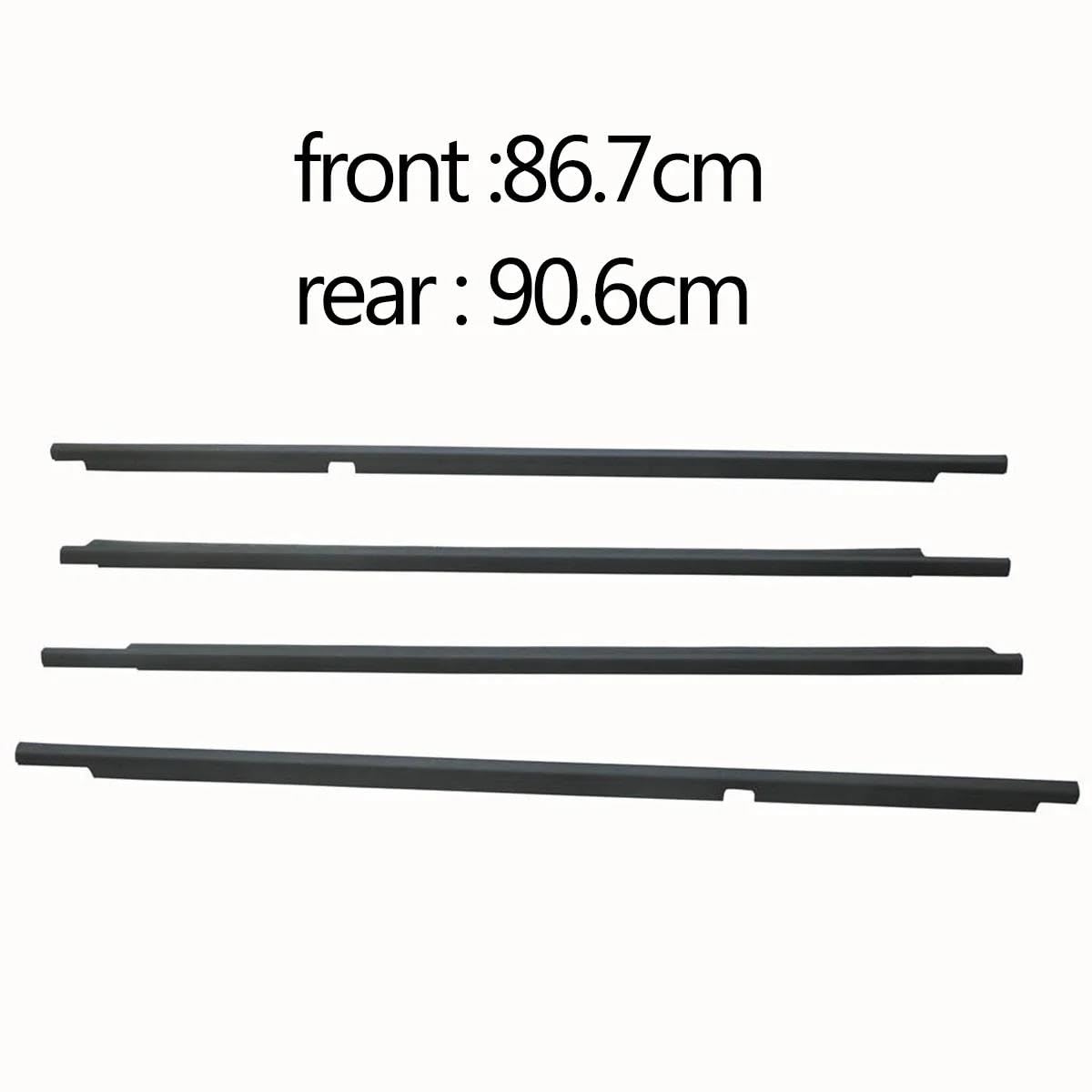 Striscia Tenuta Portiera 4 Pezzi Guarnizione In Gomma Finestrini Esterni Guarnizione Portiera Modanatura Per Land Per Cruiser Serie LC100 Per Lexus LX470 1998-2007 Guarnizioni(Nero)