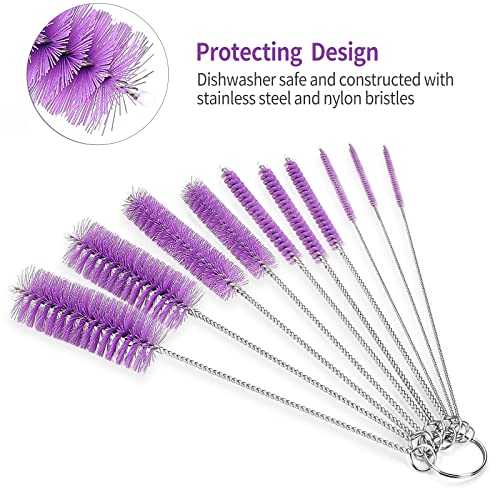Image of CiaraQ Bottle Cleaning Brushes, 8 Inch Nylon Tube Brush Set
