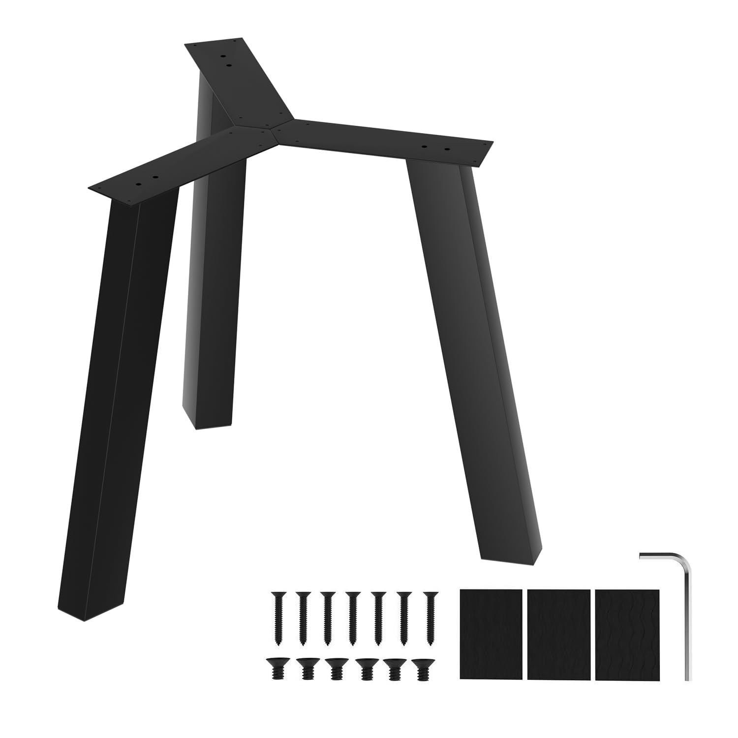 Orgerphy 30 inch Metal Coffee Table Base Legs| Heavy Duty Metal Bench Legs Furniture Legs| Industrial Square Tube Metal Legs for Tea Table Coffee Table Furniture Bench Legs (30 inch)