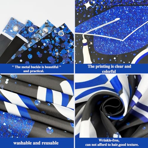 Image of 2026 Graduation Yard Sign Large Congrats Grad Banner Blue Class of 2026 Banner for Graduation Party Decorations 2026 (Blue)