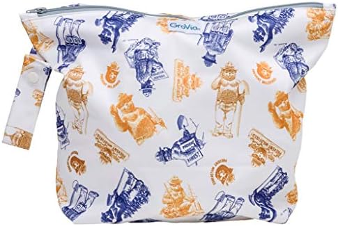 GroVia Reusable Zippered Wetbag for Baby Cloth Diapering and More...