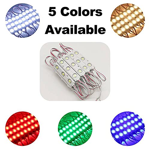 Image of LED Module, 100pcs 49.8 Ft 5730 SMD 150LM Per LED Module IP65 Waterproof Decorative Light for Advertising Signs with Tape Adhesive Backside (Red Light)