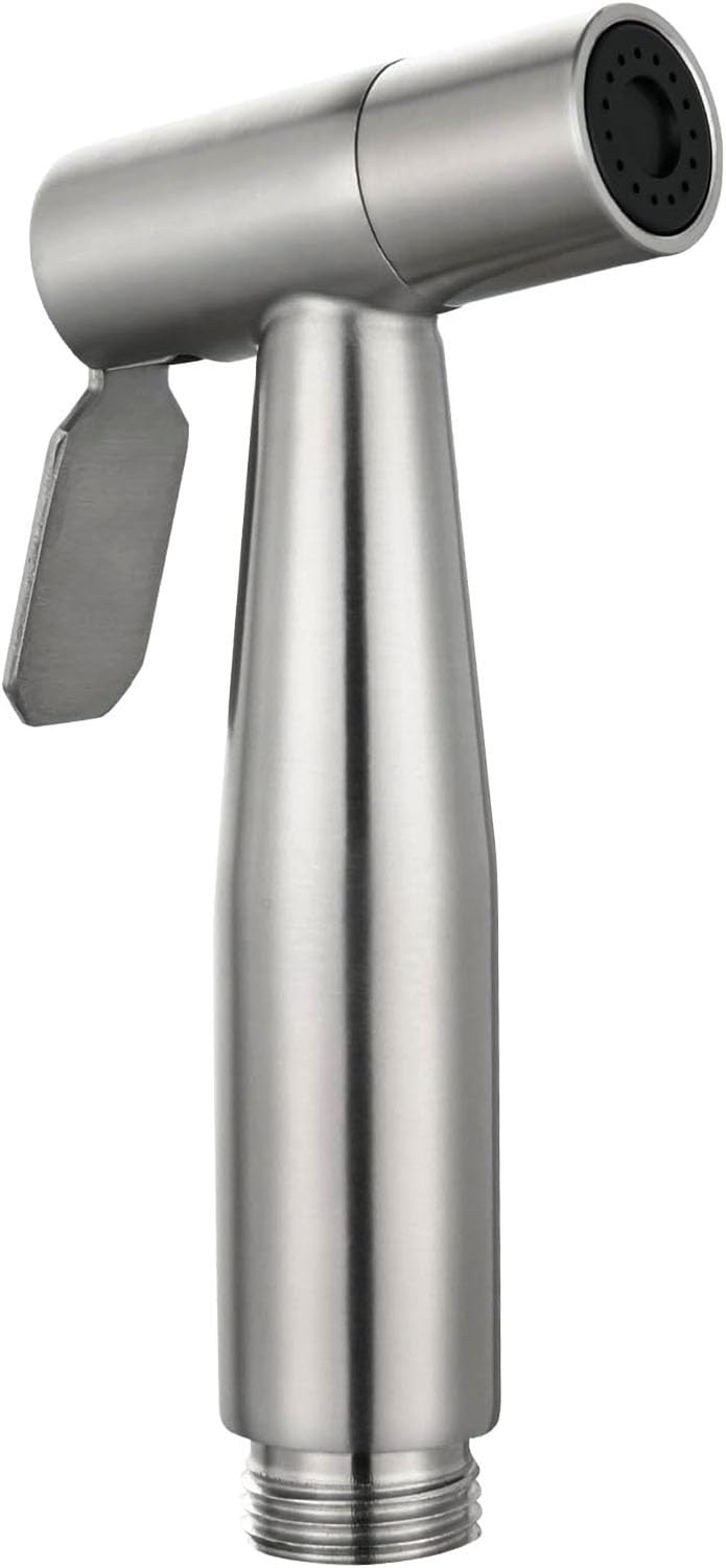 Handsproeier voor bidet, shattaf, handdouche van roestvrij staal, slang van 1,5 m en houder voor sproeier, te gebruiken in bidet, wastafel of toilet, 3-delig, stijl 1