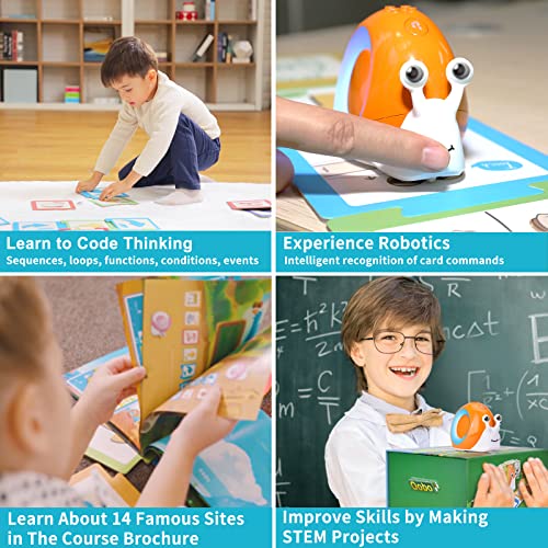 Robobloq Qobo Coding Robot for Kids 3+, Screen-Free, Coding Pets with 30 Programming Card, USB Charging, Preschool STEM Learning Activities Toys for Toddlers, Educational Kits Gift for Boys & Girlss - Image 6