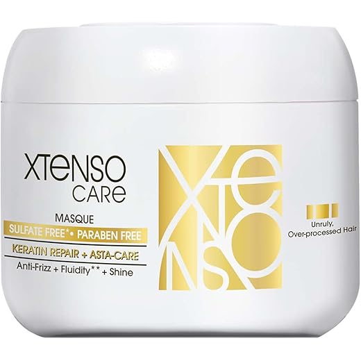 L'Oréal Professionnel Xtenso Care Sulfate-free* Masque | For all hair types | Gently cleanses, controls frizz and adds shine | With Keratin Repair and Asta-Care *without sulfate surfactants
