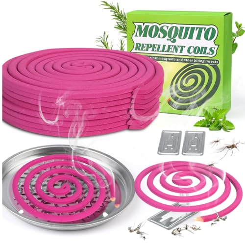 20 Pack Mosquito Repellent Coils, Plant Based Citronella Mosquito Repellent Indoor Outdoor Bug...