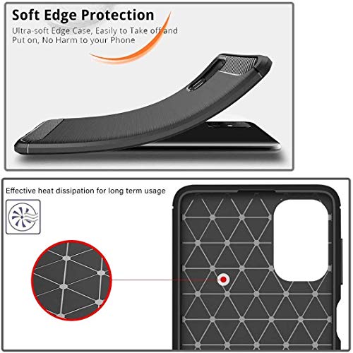 Image of NISHTECH for Redmi 9 Power (2021) Carbon Fiber Hybrid Armor Shock Proof TPU Back Case Cover