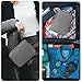 DDgro Electronics Organizer for Woman Travel Storage iPad Mini Kindle Charger Mouse Earphones Passport Case Cables Cords Hard Drive Tech Accessories Pouch Bag (Dark Gray, 2 Layers-L)