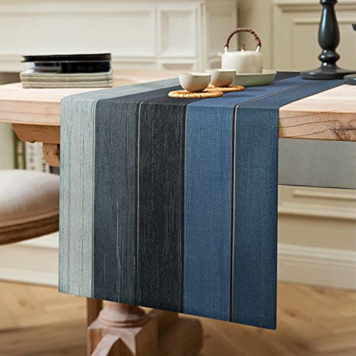 Runner da Tavolo in Eucalipto Primavera Estate Foglia Verde Botanico Moderno Decorazione Stagionale Cucina Tavolo da Pranzo Decorazione per Vacanze All'aperto Festa Soggiorno Decorazione 40 x 140 cm