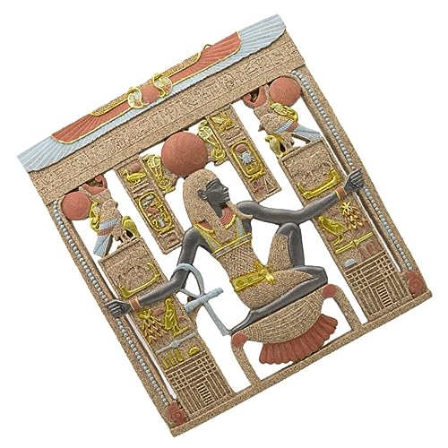 Luxshiny Escultura de Pared de Egipcia Decoración Vintage de Pared Mural Resistente al para Hogar Bar y Cafetería