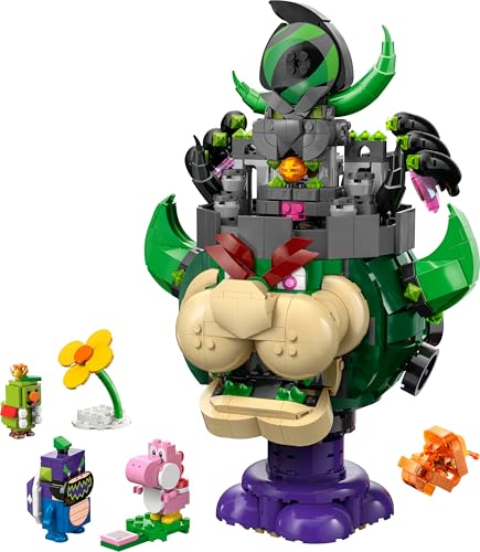 Super Mario Principe Florian e Bowser Castello - Giocattolo Interattivo con 4 Figure Incluso Yoshi Rosa, Supporto per il Gioco e l'Esposizione - Regalo per Gamer e Bambini da 9 Anni - 72042 - Lego - Immagine 9