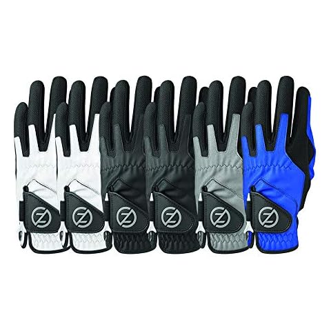 Zero Friction Herren Kompressions-Passform Linke Hand Universal-Passform Golfhandschuh 6 Packung Cover