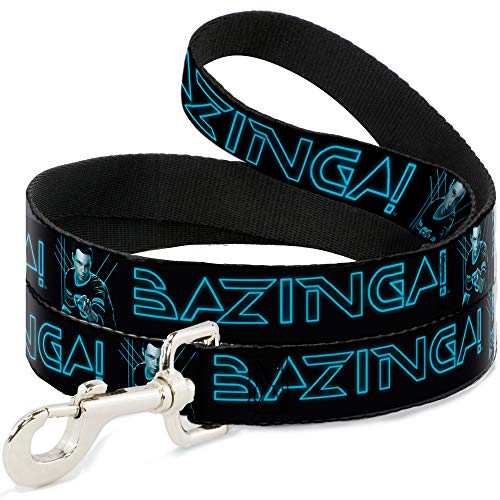 Leash Sheldon Bazinga Black Blue Glow sangle robuste de 0,5 pouce