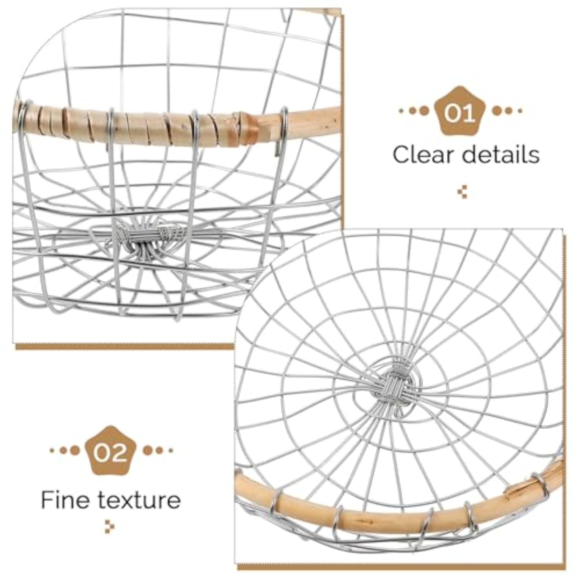 Iron Wire Fruit Basket for Home Countertop Storage