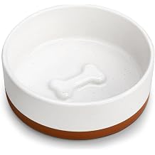 MALACASA Dog Bowls, Ceramic Dog Food and Water Bowls for Small Size Dogs, 1.5 Cups Capacity Pet Bowl for Puppy & Cats S-1.5 Cups