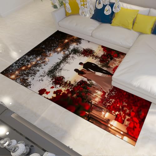 Tapis de salon pour couples idéal comme décoration de la Saint Valentin