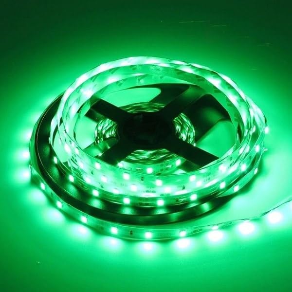 Neon Pop Made in London I Lumos LED Strip Light 4.8W/m, 16ft/5M 2835 SMD 300 LEDs 12V Flexible Cuttable IP20 LED Tape for Bedroom Kitchen Cabinet Wardrobe TV (No Power Supply/Plug) (Green)