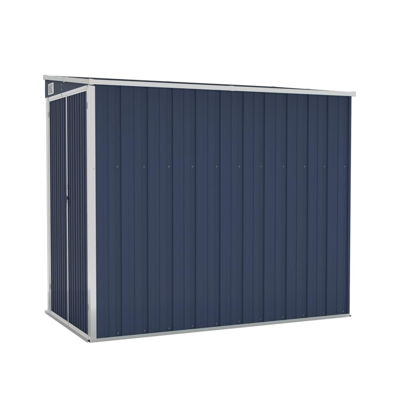 Outdoor Storage Shed سقيفة حديقة مثبتة على الحائط مقاس 46.5 بوصة × 76.4 بوصة × 70.1 بوصة سهلة التجميع لحدائق الفناء الخلفي الخارجية Garden Shed