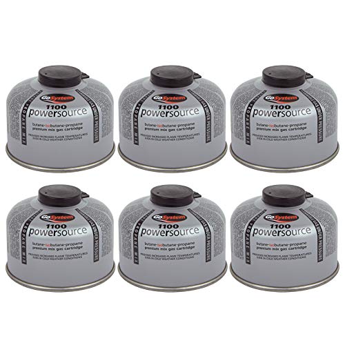 Go System 6 x Schraubkartusche Ventil Gas Kartusche Kocher Iso Butan/Propan 100 g Cover