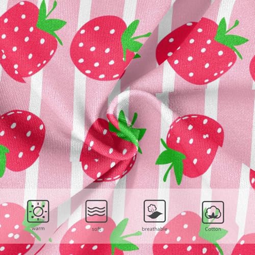 Joisal Cute Red Strawberries Pink Stripes Girls Underwear Toddler 2t Cotton Little Girl Panties Funny Underpants Briefs3