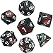 Produktbild eBoot Polyedrische 7- Würfel- Set für Dungeons und Dragons mit Schwarz Beutel (Rot Grün)