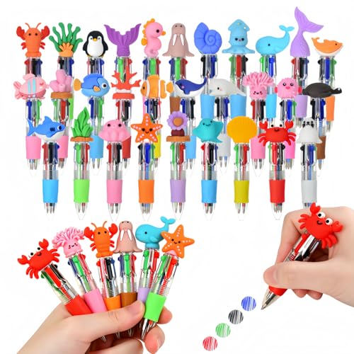 Mini stylos à bille 4 en 1 Oneshow Lot de 30 stylos multicolores