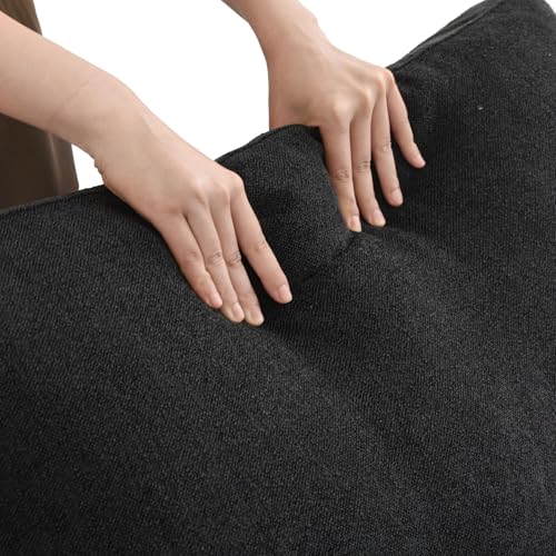 Image of JACH Modern Seational Couch for Living Room, 5-Seats Modular Convertible Sofa, V-Shaped Cloud Couches, Couch Cushion Covers Removable, Comfy Sofas for Living Room Apartment (Black)