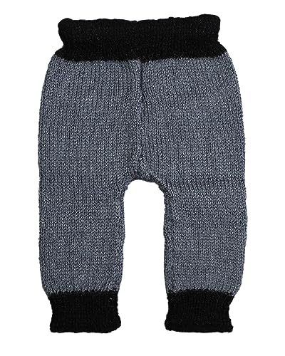 Image of WEGMANS Kids Winter Wear Dress Full Pant Grey Black Handmade Woolen Lowers for Boys
