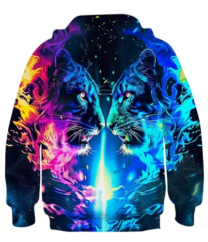 Image of TUONROAD Boys Hoodies 3D Graphic Sweatshirt Lightweight Pullover 6-16T cool