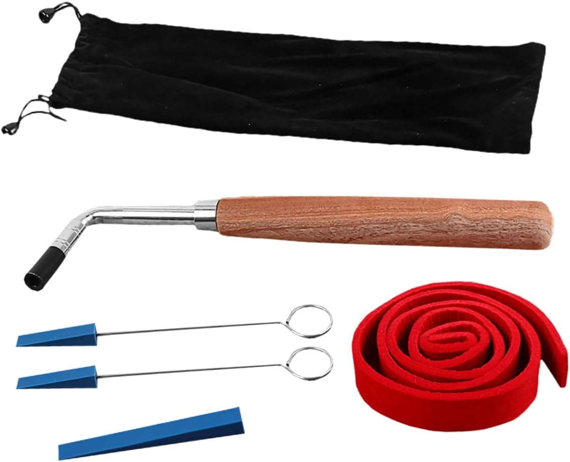 BESPORTBLE Professional Piano Tuning Kit Wrench and Mute Hammer Complete Piano Tuner Tool Set for Accurate Tuning and Maintenance