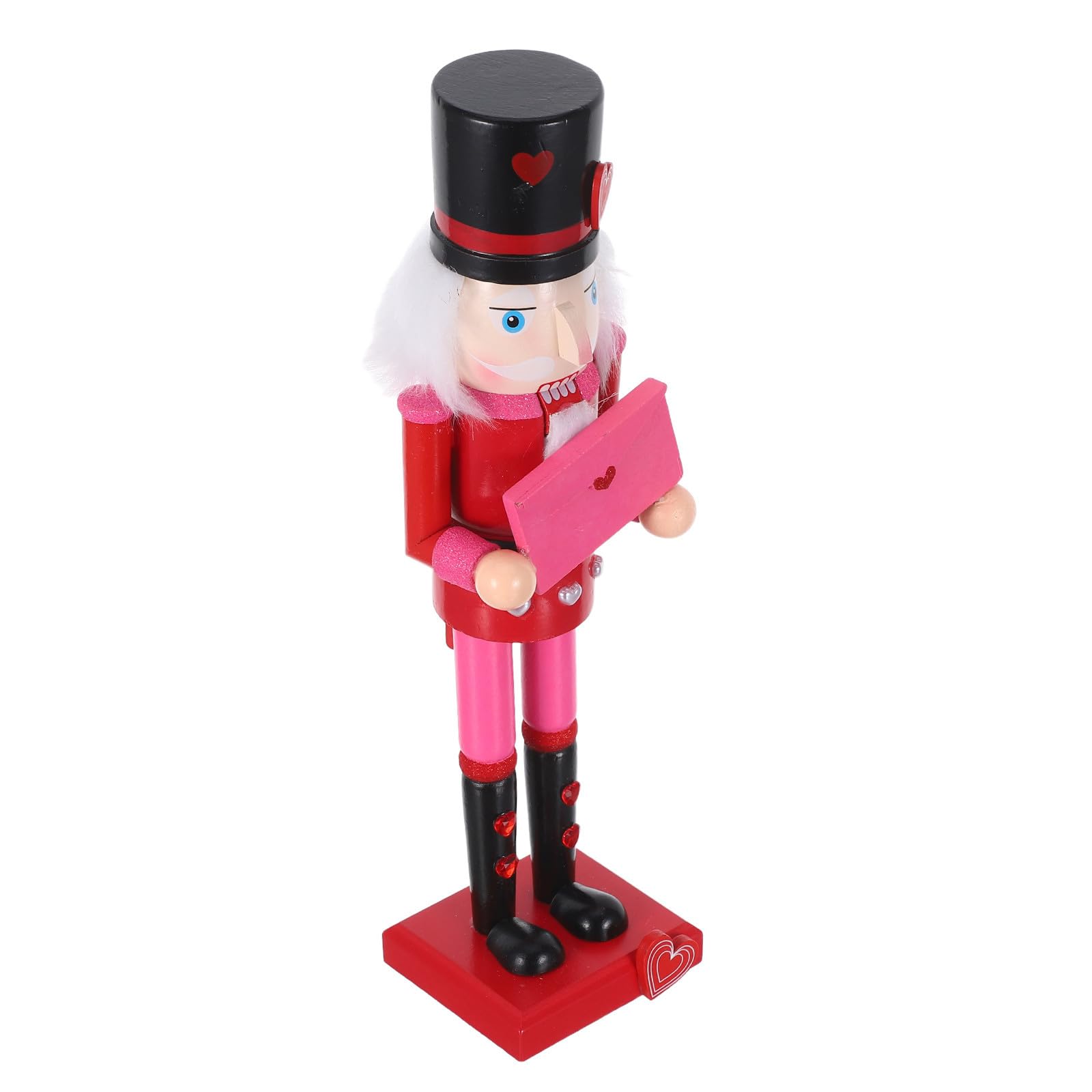 Beaupretty 2 Piezas Cascanueces Navideño de Madera Rojo 36cm para Mesa