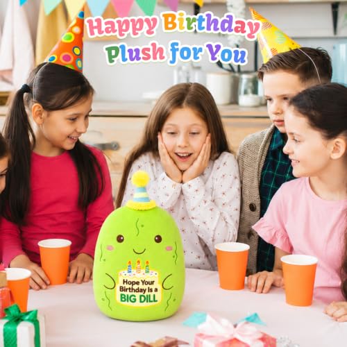 Image of Pickle Stuffed Animal - 10inch Birthday Stuffed Animal Pickle Plush Toy